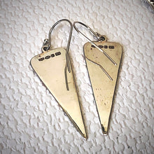 Load image into Gallery viewer, Solid sterling silver and gold earrings