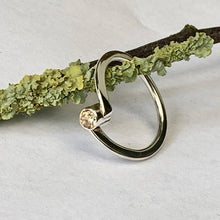 Load image into Gallery viewer, Sterling silver and champagne zirconia ring - UK size O