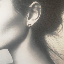 Load image into Gallery viewer, Solid sterling silver and gold polo stud earrings