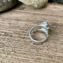 Load image into Gallery viewer, Adjustable sterling silver bohemian square ring. Made to order