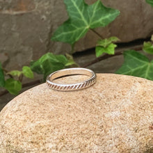 Load image into Gallery viewer, Textured, patterned, Sterling silver stacking rings.