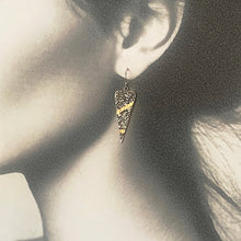 Load image into Gallery viewer, Solid sterling silver and gold earrings