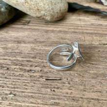 Load image into Gallery viewer, Adjustable sterling silver bohemian square ring. Made to order