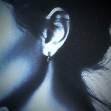 Load image into Gallery viewer, Solid sterling silver and gold bar stud earrings