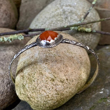 Load image into Gallery viewer, Sterling silver and Carnelian stacking bangle