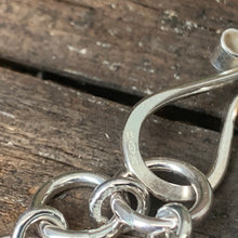 Load image into Gallery viewer, Faceted Rose quartz and Sterling silver bracelet