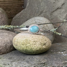Load image into Gallery viewer, Sterling silver and Amazonite stacking bangle