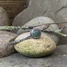 Load image into Gallery viewer, Sterling silver and Green Aventurine stacking bangle