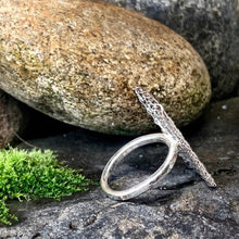 Load image into Gallery viewer, Sterling silver, corrugated ring. UK size I