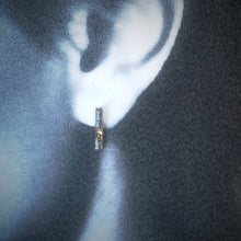 Load image into Gallery viewer, Solid sterling silver and gold bar stud earrings