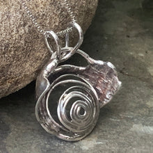 Load image into Gallery viewer, "Galaxy", hollow form, reversible sterling silver pendant.