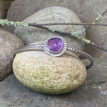 Load image into Gallery viewer, Sterling silver and Amethyst stacking bangle