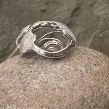 Load image into Gallery viewer, "Galaxy", hollow form, reversible sterling silver pendant.