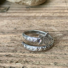 Load image into Gallery viewer, Adjustable sterling silver shooting star ring. Made to order