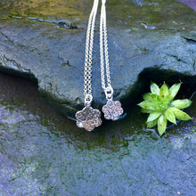 Load image into Gallery viewer, Sterling silver flower necklace