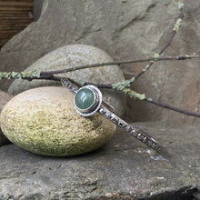 Load image into Gallery viewer, Sterling silver and Green Aventurine stacking bangle