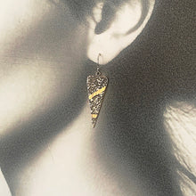 Load image into Gallery viewer, Solid sterling silver and gold earrings