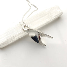 Load image into Gallery viewer, Recycled silver mermaid tail pendant. Limited stock