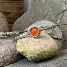 Load image into Gallery viewer, Sterling silver and Carnelian stacking bangle