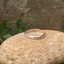 Load image into Gallery viewer, Textured, patterned, Sterling silver stacking rings.
