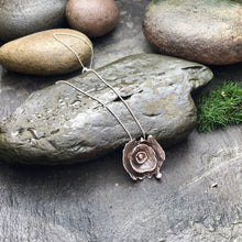 Load image into Gallery viewer, Sterling silver large 'Peony' pendant