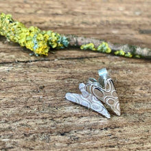 Load image into Gallery viewer, Silver textured hearts stud earrings