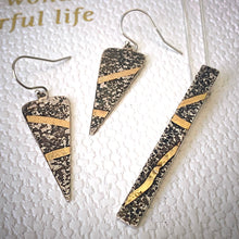 Load image into Gallery viewer, Solid sterling silver and gold earrings