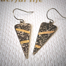 Load image into Gallery viewer, Solid sterling silver and gold earrings