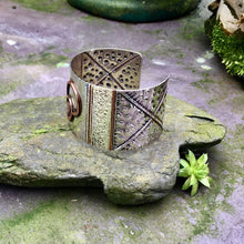 Load image into Gallery viewer, Sterling silver and copper, cuff bracelet