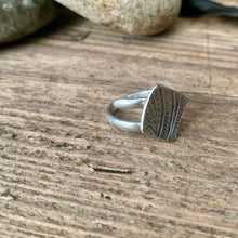 Load image into Gallery viewer, Adjustable sterling silver bohemian square ring. Made to order