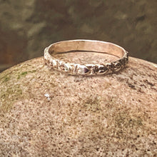 Load image into Gallery viewer, Textured, patterned, Sterling silver stacking rings.