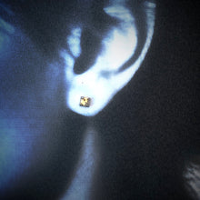 Load image into Gallery viewer, Solid sterling silver and gold tiny stud earrings