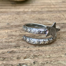 Load image into Gallery viewer, Adjustable sterling silver shooting star ring. Made to order