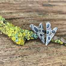 Load image into Gallery viewer, Silver textured hearts stud earrings