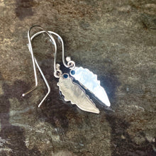 Load image into Gallery viewer, Peacock earrings set with blue cubic zirconia