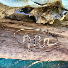 Load image into Gallery viewer, Sterling silver wave bangle. M/L