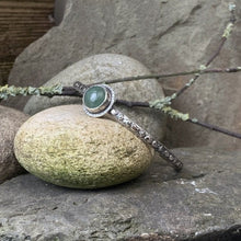 Load image into Gallery viewer, Sterling silver and Green Aventurine stacking bangle