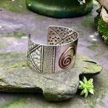 Load image into Gallery viewer, Sterling silver and copper, cuff bracelet