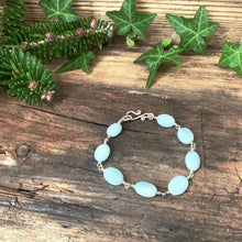 Load image into Gallery viewer, Pale blue Amazonite and Sterling silver bracelet