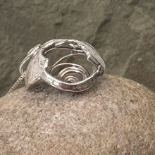 Load image into Gallery viewer, "Galaxy", hollow form, reversible sterling silver pendant.
