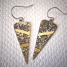 Load image into Gallery viewer, Solid sterling silver and gold earrings