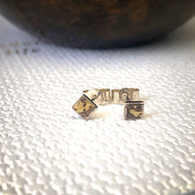 Load image into Gallery viewer, Solid sterling silver and gold tiny stud earrings