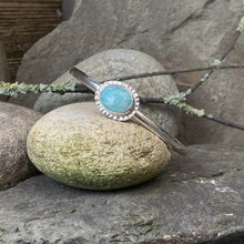 Load image into Gallery viewer, Sterling silver and Amazonite stacking bangle