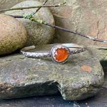 Load image into Gallery viewer, Sterling silver and Carnelian stacking bangle