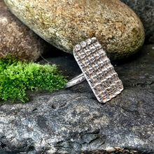 Load image into Gallery viewer, Sterling silver, corrugated ring. UK size I
