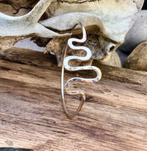 Load image into Gallery viewer, Sterling silver wave bangle. M/L

