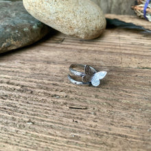 Load image into Gallery viewer, Adjustable sterling silver Butterfly ring. Made to order
