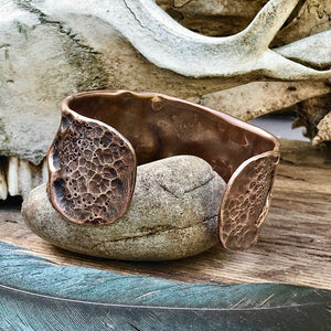 Heavy copper cuff bracelet