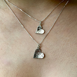 Sterling silver heart necklace