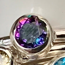 Load image into Gallery viewer, Plain band 4mm round Gemstone stacking rings. Made to order
